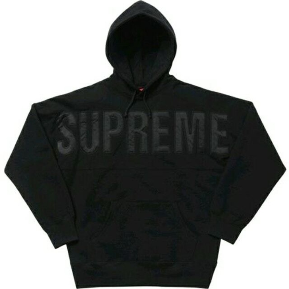 Supreme Authentic Banner Men's Black Hoodie Sweater - used only a few times